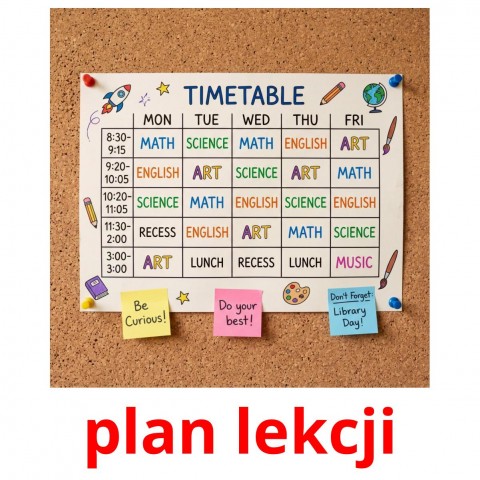 plan lekcji